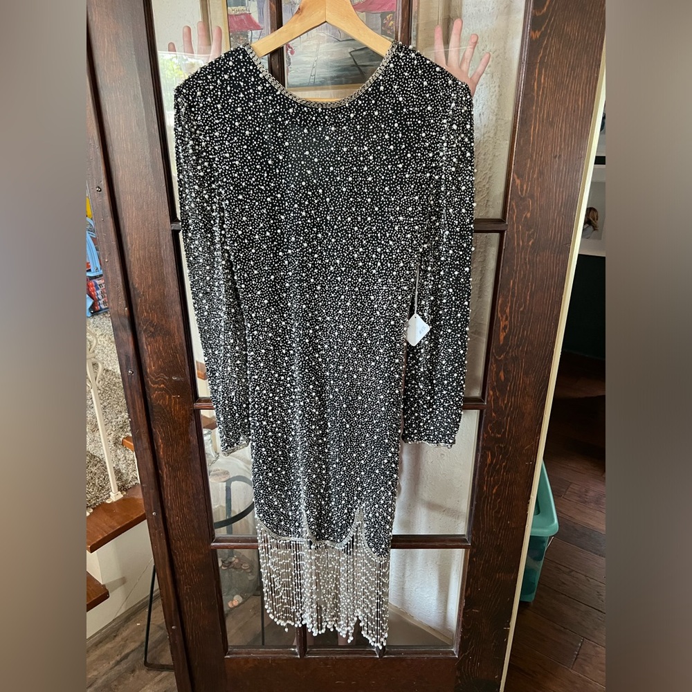 STUNNING vintage beaded dress